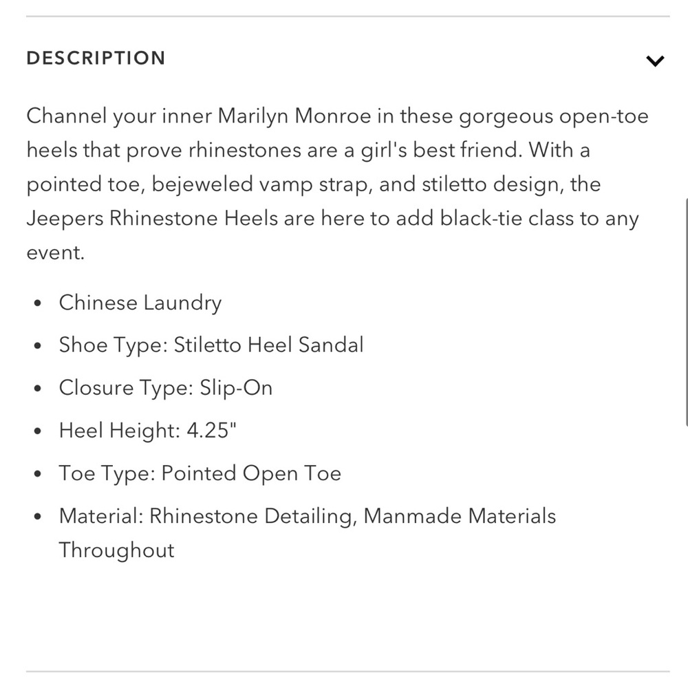 Chinese Laundry Jeepers Black Rhinestone Heels - Picture 9 of 9